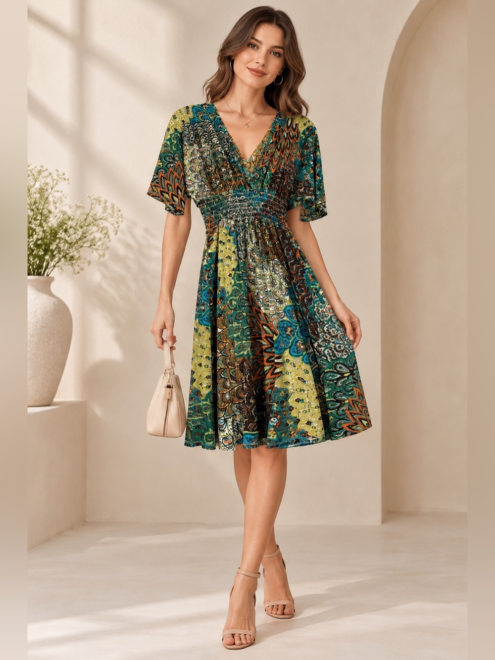 5th Love Multicolor Paisley Boho Dress Size M